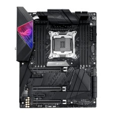   	  	Intel X299 ATX motherboard LGA 2066 for Intel Core X-series processors, with 12 power stages, on-board Wi-Fi 6 (802.11ax), 2.5 Gbps Ethernet, USB 3.2 Gen 2, SATA, triple M.2, OLED and Aura Sync RGB lighting    	  		Ready for the latest Intel® Co