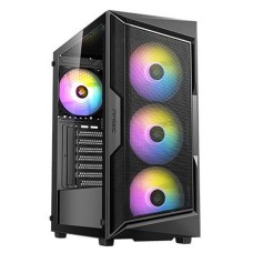   	  	  	  	Mid-Tower Gaming Case  	     	  		Unique Design & Powerful Heat Dissipation - The front panel adopts an ample mesh design with geometrical styling for increasing airflow and dust prevention.  	  		The ARGB lighting creates various vis