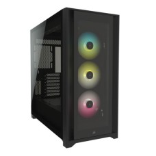   	  	The CORSAIR iCUE 5000X RGB is a mid-tower ATX case that shows off your PC, and not its cables. Four stunning tempered glass panels and three included CORSAIR SP RGB ELITE fans put your PC on display.  	     	  		  			Clear, Clean, and Cool: The