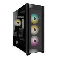   	  	The CORSAIR iCUE 7000X RGB full-tower ATX case puts your build on display behind three tempered glass panels, with room up to three simultaneous 360mm radiators, hidden cable management, and four included CORSAIR SP140 RGB ELITE fans  	     	  