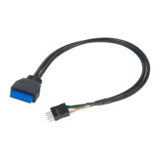   	     	USB 3.0 19-pin motherboard female connector to USB 2.0 9-pin male connector.  