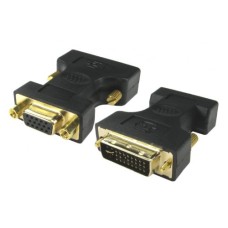   	  	  	DVI-A (M) to VGA (F) Adapter  	     	  		DVI-A to VGA  	  		Analog only pins connected  	  		Gold contacts  	  		Black casing    