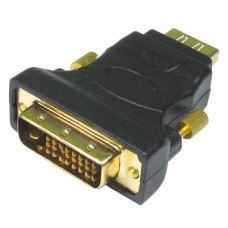   	DVI-D Male to HDMI Female Converter    	• DVI-D 25 Pin Male    	• HDMI 19 Pin Female    	• Gold flashed contacts    	     	     	The CDL-DV006 is a DVI-D to HDMI adaptor, this adaptor uses the digital signals fro