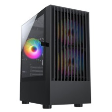   	  	  	Slammer Gaming Case 3 x ARGB Fans Mb Sync TG Side Panel  	     	  		Airflow - The front panel of the Slammer is distinctive with a combination of a solid front and ten individual rectangular shapes, 1.6 centimetres in diameter with small mes