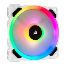   	     	The CORSAIR LL120 RGB LED 120mm PWM White Smart Fan boasts 16 individually addressable RGB LEDs spread across two separate light loops in a striking white housing, creating vibrant lighting and visual effects.    	     	     	Dual 