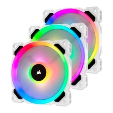   	  	The CORSAIR LL120 RGB LED 120mm PWM White Smart Fan boasts 16 individually addressable RGB LEDs spread across two separate light loops in a striking white housing, creating vibrant lighting and visual effects.    	     	     	Dual RGB Ligh