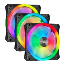   	  	iCUE QL120 RGB 120mm PWM Fan with Lighting Node CORE    	Give your PC spectacular lighting from any angle with CORSAIR iCUE QL120 RGB PWM fans, equipped with 102 individually addressable RGB LEDs – 34 in each fan – across four distinct l