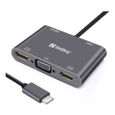   	  	USB-C Dock 2xHDMI+1xVGA+USB+PD (136-35)    	     	This very handy multi-monitor dock for USB-C makes it possible to connect two additional monitors with HDMI or one monitor with HDMI and one with VGA. It also comes with a traditional USB-A port