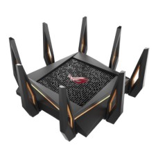   	     	AX11000 Tri-band WiFi Gaming Router –World's first 10 Gigabit Wi-Fi router with quad-core processor, 2.5G gaming port, DFS band, WTFast, Adaptive QoS, AiMesh for mesh wifi system and AiProtection network security    	  		Triple-lev