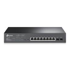   	     	JetStream 10-Port Gigabit Smart Switch with 8-Port PoE+  	     	  		150 W PoE Budget: 8 802.3at/af-compliant PoE+ ports with a total power supply of 150 W*.  	  		Full Gigabit Ports: 8 gigabit PoE+ ports and 2 gigabit SFP Slots provide 