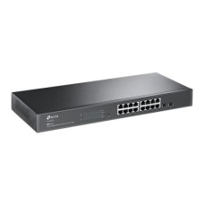   	  	JetStream 16-Port Gigabit Smart Switch with 2 SFP Slots    	     	  		Full Gigabit Ports: 16x gigabit RJ45 ports and 2x gigabit SFP Slots provide high-speed connections.  	  		Integrated into Omada SDN: Zero-Touch Provisioning (ZTP), Centralize