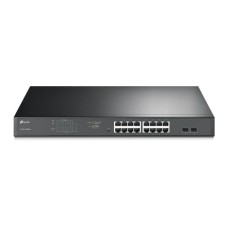   	     	JetStream 16-Port Gigabit Easy Smart PoE+ Switch with 2 SFP Slots    	  		16 10/100/1000Mbps RJ45 PoE+ Ports Switch with 2 SFP Slots  	  		PoE power budget is up to 192W, making it ideal for small to medium business surveillance systems  	  