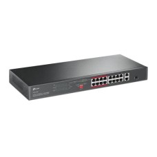   	  	16-Port 10/100 Mbps + 2-Port Gigabit Rackmount Switch with 16-Port PoE+  	     	  		16x PoE+ 10/100 Mbps RJ45 ports, 2x Gigabit RJ45 ports, and 1x combo Gigabit SFP slot.  	  		High PoE power budget with up to 30 W for each PoE port and 150 W f