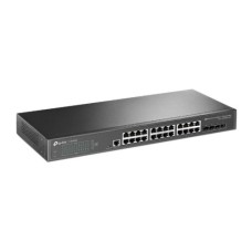   	  	JetStream 24-Port Gigabit L2+ Managed Switch with 4 10GE SFP+ Slots  	     	  		10G Lightning-Fast Uplink: 4x 10 Gbps SFP+ slots enable high-bandwidth connectivity and non-blocking switching capacity.   	  		Gigabit Speeds: 24x gigabit RJ4