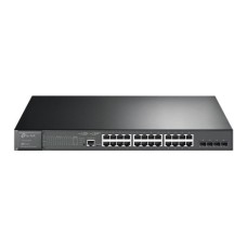   	  	JetStream 28-Port Gigabit L2 Managed Switch with 24-Port PoE+  	     	  		384 W PoE Budget: 24× 802.3at/af-compliant PoE+ ports with a total power supply of 384 W*.  	  		Full Gigabit Ports: 24× gigabit PoE+ ports and 4× gigab