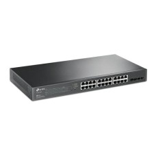   	  	JetStream 28-Port Gigabit Smart Switch with 24-Port PoE+  	     	  		250 W PoE Budget: 24x 802.3at/af-compliant PoE+ ports with a total power supply of 250 W*.  	  		Full Gigabit Ports: 24x gigabit PoE+ ports and 4x gigabit SFP Slots provide hi