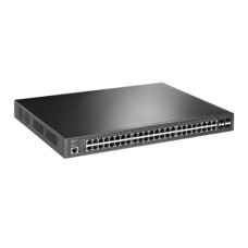   	  	JetStream 52-Port Gigabit L2+ Managed Switch with 48-Port PoE+    	     	  		384 W PoE Budget: 48x 802.3at/af-compliant PoE+ ports with a total power supply of 384 W*.  	  		Full Gigabit Ports: 48x gigabit RJ45 ports and 4× gigabit SFP Sl