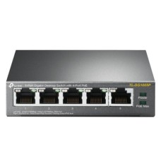   	  		5 10/100/1000Mbps RJ45 ports  	  		With four PoE ports, transfers data and power on one single cable  	  		Working with IEEE 802.3af compliant PDs, expands home and office network  	  		802.1p/DSCP QoS enable smooth latency-sensitive traffic  	  		