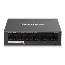   	  	  	  	6-Port 10/100Mbps Desktop Switch with 4-Port PoE+    	  		6 Ports: 6x 10/100 Mbps RJ45 ports with 4 PoE+ ports  	  		Two Cables in One: With four PoE+ ports, transfers data and power on one single cable  	  		High Power PoE+: Support PoE Power