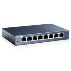   	Highlights:    	  		8 10/100/1000Mbps Auto-Negotiation RJ45 ports supporting Auto-MDI/MDIX  	  		IEEE 802.3x flow control provides reliable data transfer  	  		Steel housing, desktop or wall-mounting design  	  		Supports QoS (IEEE 802.1p)  functi