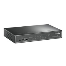   	  	9-Port 10/100Mbps Desktop Switch with 8-Port PoE+    	  		9x 10/100 Mbps RJ45 ports  	  		8x PoE+ ports transfer data and power on individual cables  	  		Works with IEEE 802.3af/at compliant PDs  	  		Supports PoE Power up to 30 W for each PoE port