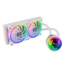   	  	  	  	Dual Radiator Liquid CPU Cooler with Addressable RGB Lighting and Controller    	     	Premium all-in-one liquid cooler with hi-precision copper base for efficient heat transfer coupled with potent lo-noise aRGB pump. Industrial braided t