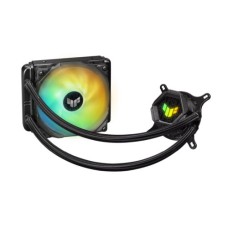   	  	     	TUF Gaming LC 120 ARGB all-in-one liquid CPU cooler with Aura Sync and TUF 120 mm ARGB radiator fan    	  		TUF Gaming radiator fan with grooved-blade design for optimized airflow and reduced noise  	  		NCVM-coated pump cover accentuates