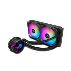   	  	ROG Strix LC 240 RGB all-in-one liquid CPU cooler with Aura Sync, and dual ROG 120mm addressable RGB radiator fans    	  		ROG-designed radiator fan for optimized airflow and static pressure  	  		Individually addressable RGB and NCVM-coating pump c