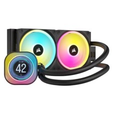   	  	  	CORSAIR iCUE LINK H100i LCD Liquid CPU Cooler - QX120 RGB Fans - 2.1” IPS LCD screen - 240mm Radiator - Fits Intel® LGA 1700, AMD® AM5 - iCUE LINK System Hub Included    	     	  		The CORSAIR iCUE LINK H100i LCD Liquid CPU Coo