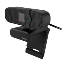   	  	Hama "C-400" PC Webcam, 1080 p    	Razor-sharp videos and live streams in superb quality: whether it be home schooling or Skype calls with the family, our Full HD webcam delivers high-resolution image and sound recordings. The lockable cam