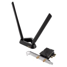   	  	  	WiFi 7 PCI-E Adapter with 2 external antennas and magnetized base, supporting 6GHz band, 320MHz, Bluetooth 5.4, WPA3 network security, only compatible with lntel motherboards  	     	  		Ultrafast WiFi 7 – 2.4X faster speeds, improved 